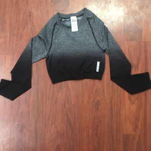 Long sleeve ombré crop top from gym shark